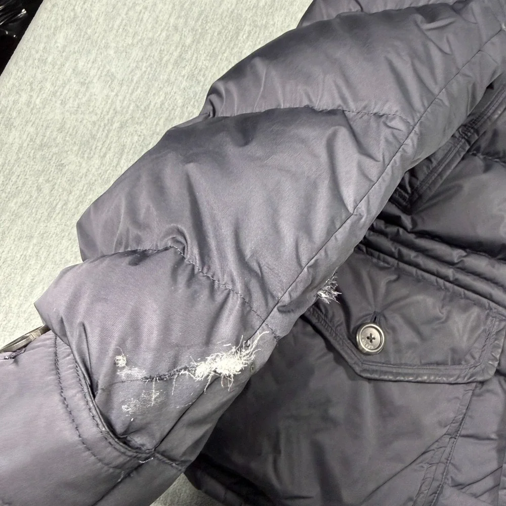 Polo Ralph Lauren Jacket Mens L Black Down Filled Quilted Puffer Heavy Parka Coa